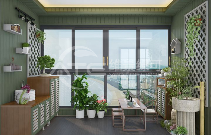 塑木花园阳台-田园风光