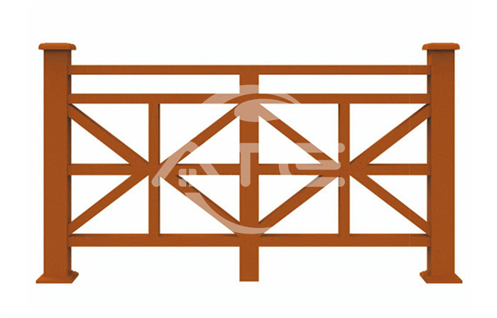 米字型塑木护栏