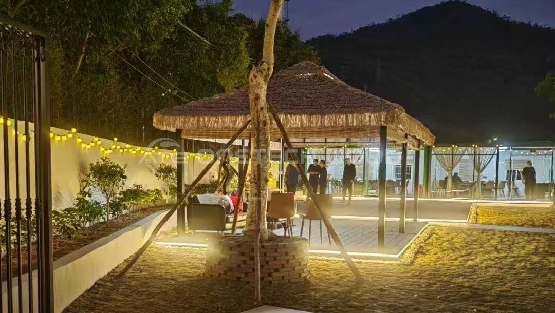 枫林餐厅外摆平台塑木地板 (4)